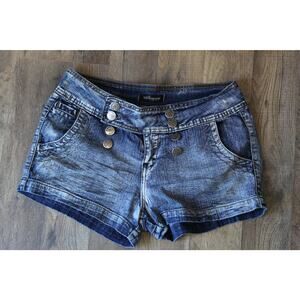 Vintage Stumpee Denim Women's Medium Wash Micro Shorts Sz 11/12